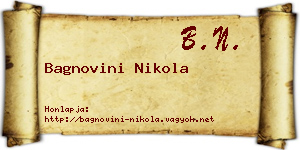 Bagnovini Nikola névjegykártya